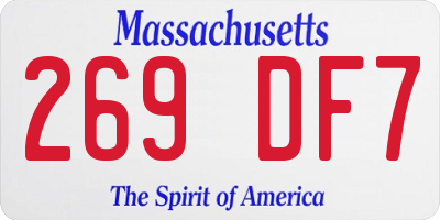 MA license plate 269DF7