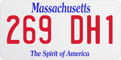 MA license plate 269DH1