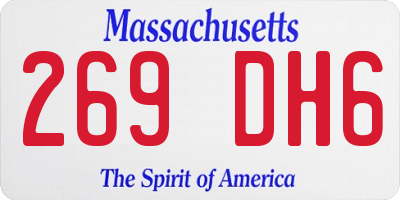 MA license plate 269DH6
