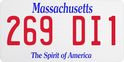MA license plate 269DI1