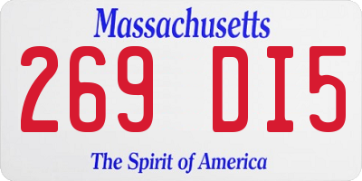 MA license plate 269DI5