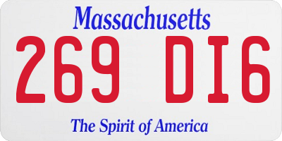 MA license plate 269DI6