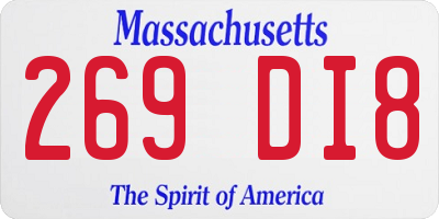 MA license plate 269DI8