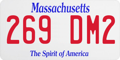 MA license plate 269DM2