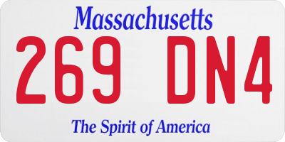 MA license plate 269DN4