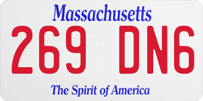 MA license plate 269DN6