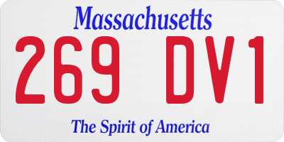 MA license plate 269DV1
