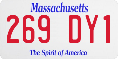 MA license plate 269DY1