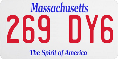MA license plate 269DY6