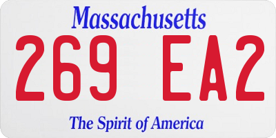 MA license plate 269EA2