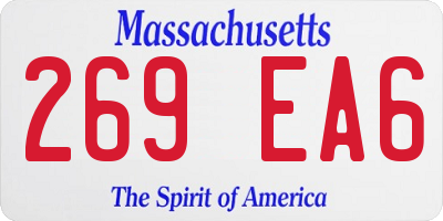 MA license plate 269EA6