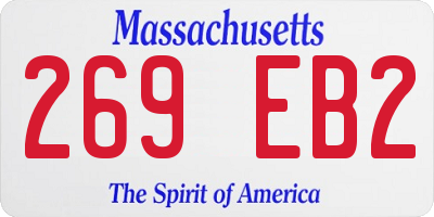 MA license plate 269EB2