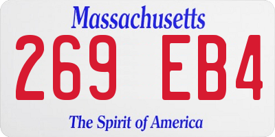 MA license plate 269EB4