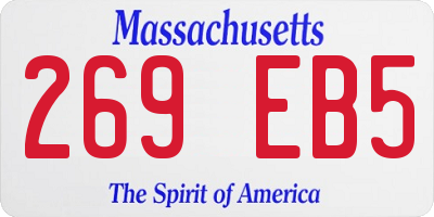 MA license plate 269EB5