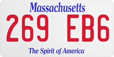 MA license plate 269EB6