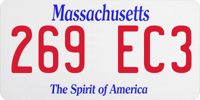 MA license plate 269EC3