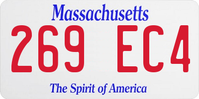 MA license plate 269EC4