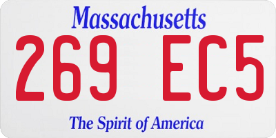 MA license plate 269EC5