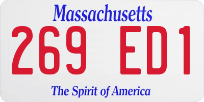 MA license plate 269ED1