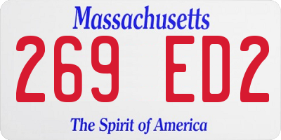 MA license plate 269ED2