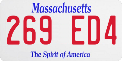 MA license plate 269ED4