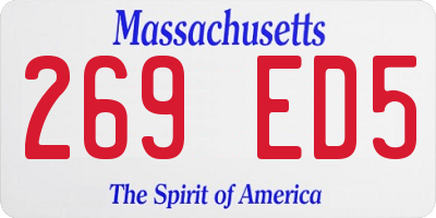 MA license plate 269ED5