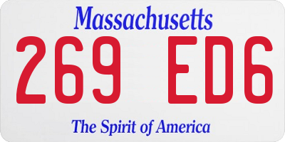 MA license plate 269ED6