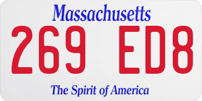 MA license plate 269ED8