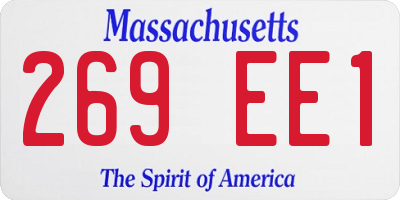 MA license plate 269EE1