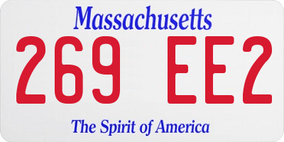 MA license plate 269EE2
