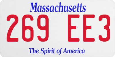 MA license plate 269EE3