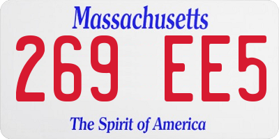 MA license plate 269EE5