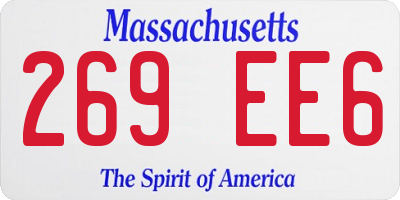 MA license plate 269EE6