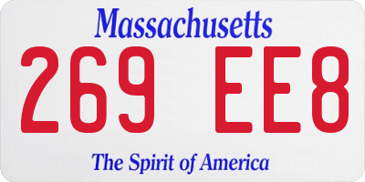 MA license plate 269EE8