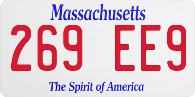 MA license plate 269EE9