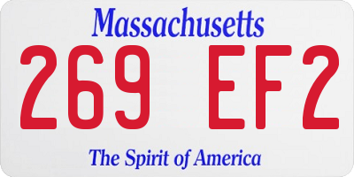 MA license plate 269EF2