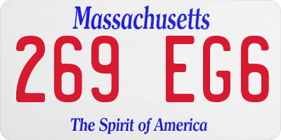 MA license plate 269EG6