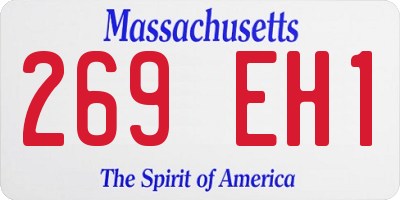 MA license plate 269EH1