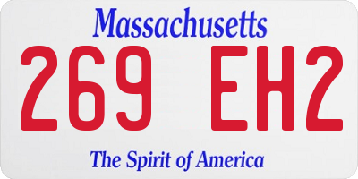MA license plate 269EH2