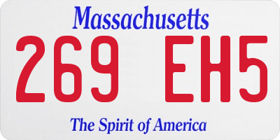 MA license plate 269EH5
