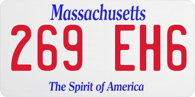 MA license plate 269EH6
