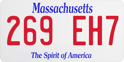 MA license plate 269EH7
