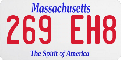 MA license plate 269EH8