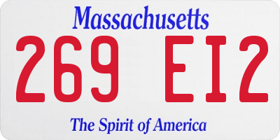 MA license plate 269EI2