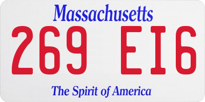 MA license plate 269EI6