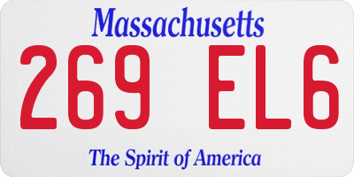 MA license plate 269EL6