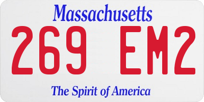 MA license plate 269EM2