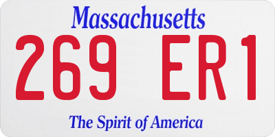 MA license plate 269ER1