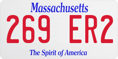 MA license plate 269ER2