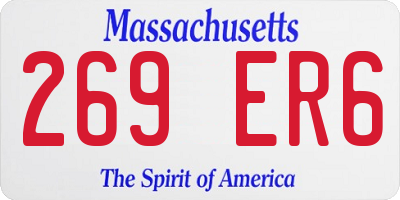 MA license plate 269ER6